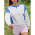 'Nocturne' Cropped Colour Block Sweatshirt - Celes Fashion